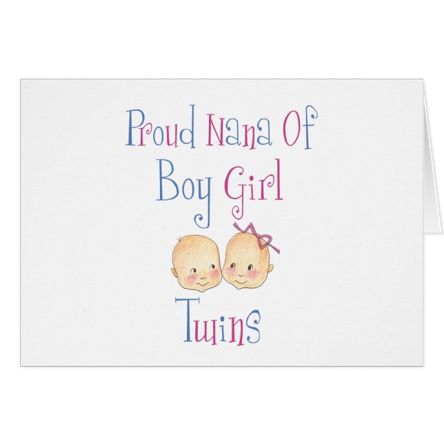 Proud Nana of Boy Girl Twins (Front Horizontal)