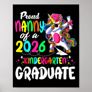 Proud nanny of a class of 2026 pre-k graduate poster