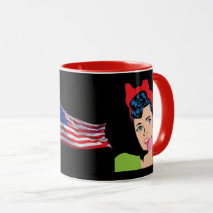 Proud Nasty Woman with Flag Democrat Mug