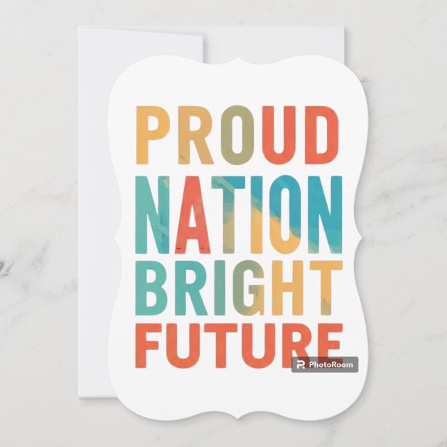Proud nation bright future (Front)
