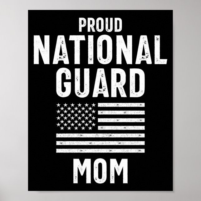 Proud national guard mom memorial day gift  poster (Front)