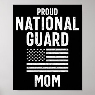 Proud national guard mum memorial day gift poster