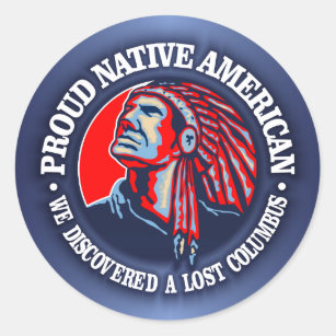 Proud Native American 2 Classic Round Sticker