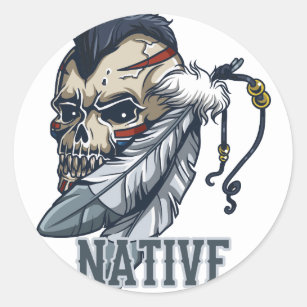 Proud Native American Classic Round Sticker