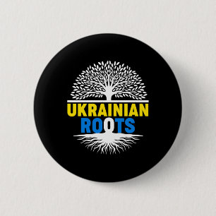 Proud Native Ukrainian Ukraine Flag Ukrainian Root 6 Cm Round Badge