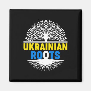 Proud Native Ukrainian Ukraine Flag Ukrainian Root Magnet