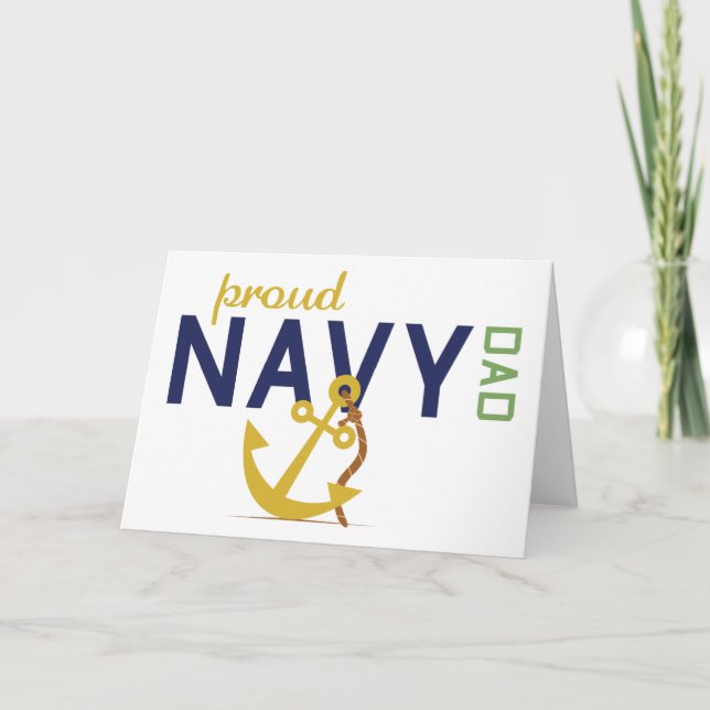 Proud Navy Dad Card (Front)