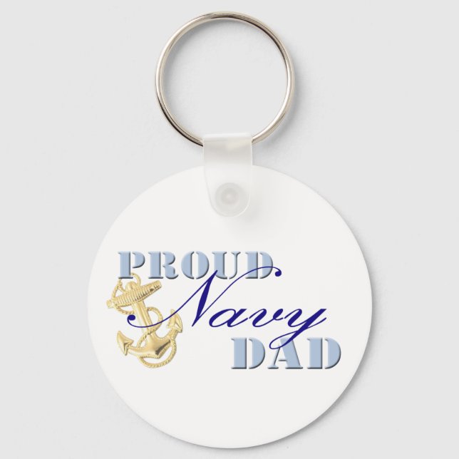 Proud Navy Dad Keychain (Front)
