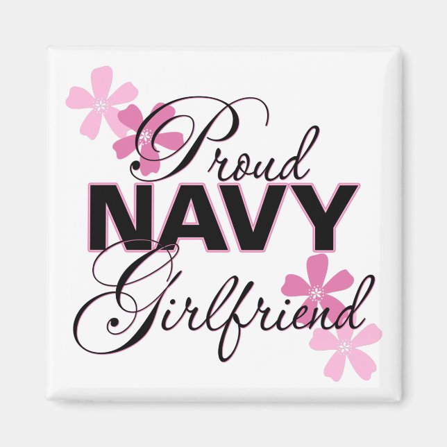 Proud Navy Girlfriend Magnet (Front)