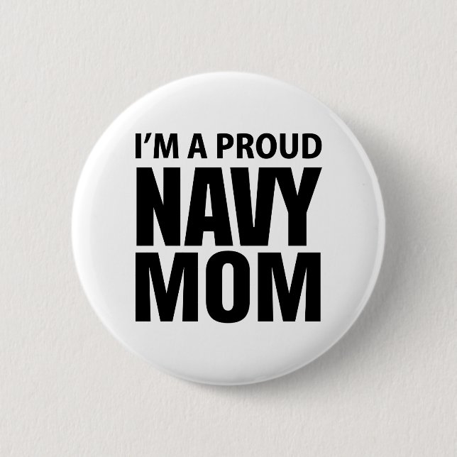 Proud Navy Mum button (Front)