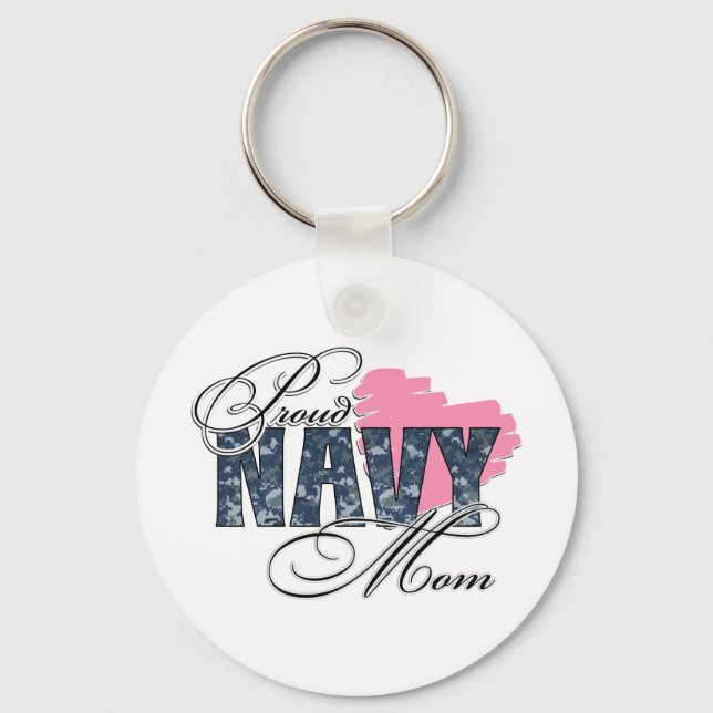 Proud Navy Mum Key Ring (Front)