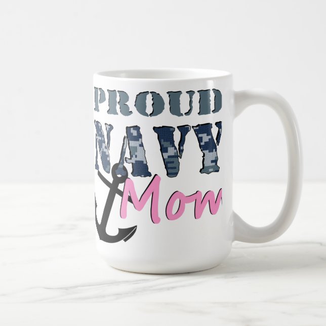 Proud Navy Mum Mug (Right)