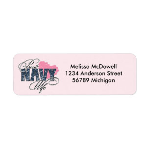 Proud Navy Wife Return Address Label