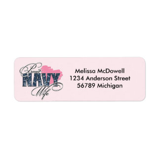 Proud Navy Wife Return Address Label