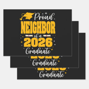 Proud Neighbour Of A Class Of 2026 Graduate Wrapping Paper Sheet