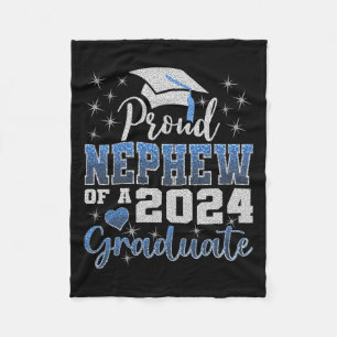 Proud Nephew Of 2024 Graduate Awesome Family Colle Fleece Blanket