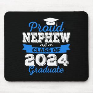 Proud Nephew Of 2024 Graduate Awesome Family Colle Mouse Pad