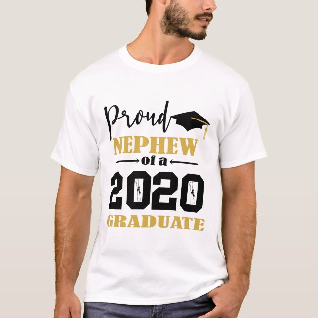 Proud Nephew of a 2020 Graduate T-Shirt (Front)