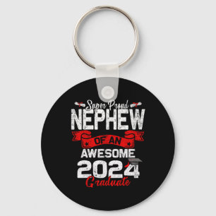 Proud Nephew Of A 2024 Graduate 24 Graduation Key Ring
