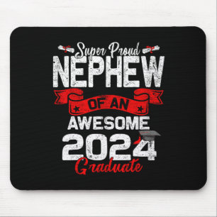 Proud Nephew Of A 2024 Graduate 24 Graduation Mouse Pad