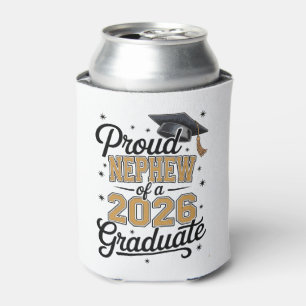 Proud Nephew Of A 2026 Graduate Gold Graduation Can Cooler