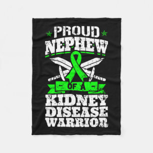 Proud Nephew Of A Kidney Disease Warrior Renal Ckd Fleece Blanket
