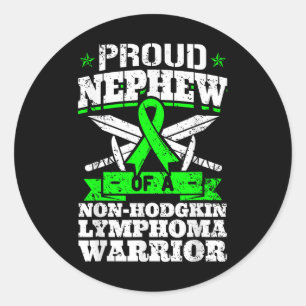 Proud Nephew Of A Non-hodgkin Lymphoma Warrior Classic Round Sticker
