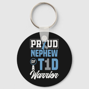 Proud Nephew Of A T1d Warrior Diabetes Awareness Key Ring