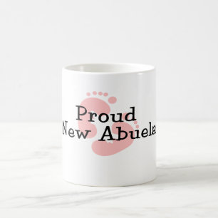 Proud New Abuela Baby Girl Footprints Coffee Mug