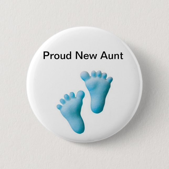 Proud New Aunt 6 Cm Round Badge (Front)