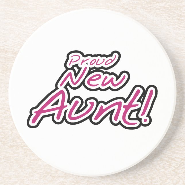 Proud New Aunt Tshirts and Gifts Coaster (Front)
