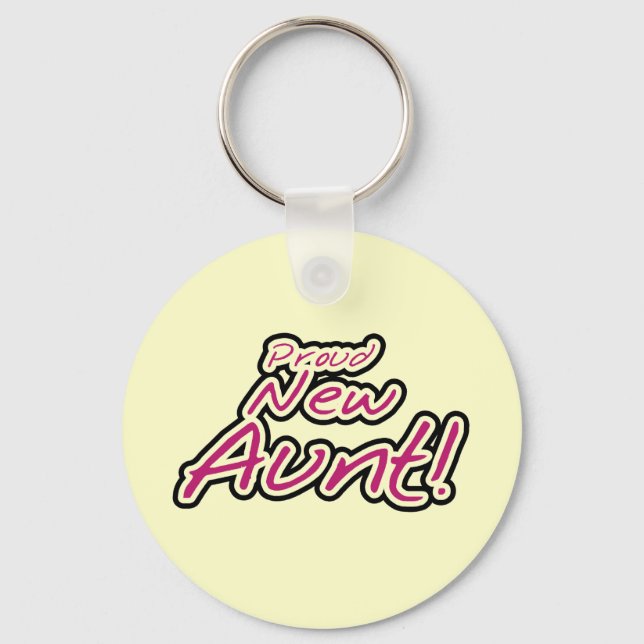 Proud New Aunt tshirts and Gifts Key Ring (Front)
