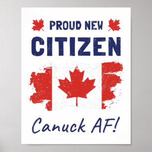 Proud New Canadian Citizen, Citizenship Ceremony Poster