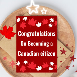 Proud New Canadian Citizenship Congratulations  Card