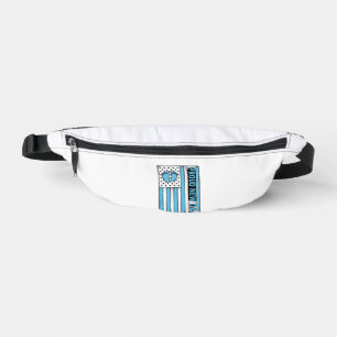 Proud New Dad Baby Feet Flag Vector Design_1 Bum Bags