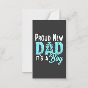 Proud New Dad It's a Boy Gender Reveal Dad To be Card