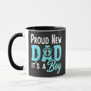 Proud New Dad It's a Boy Gender Reveal Dad To be Mug