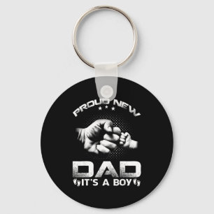 Proud New Dad It's A Boy  Key Ring