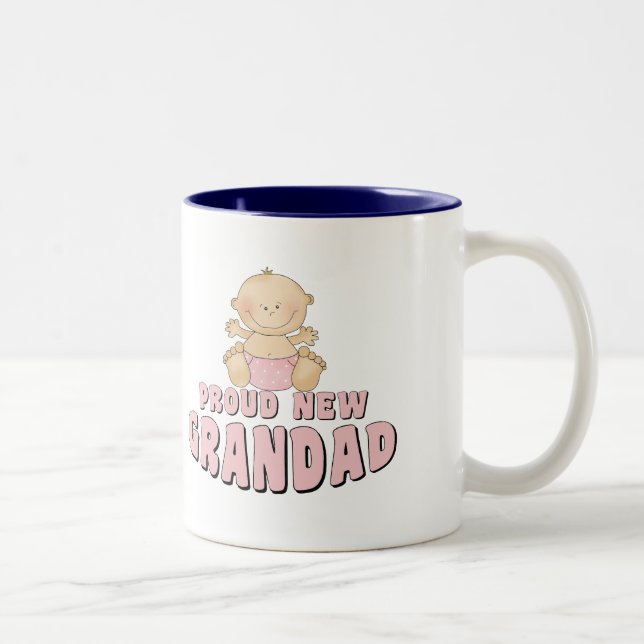 PROUD NEW    Grandad Girl Two-Tone Coffee Mug (Right)