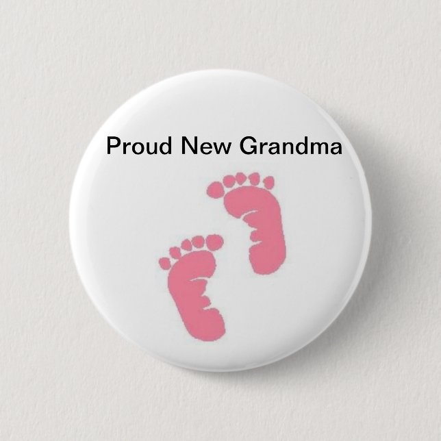 Proud New Grandma 6 Cm Round Badge (Front)