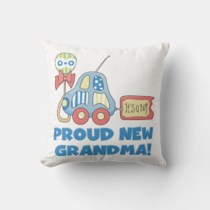 Proud New Grandma It's a Boy Gifts Cushion