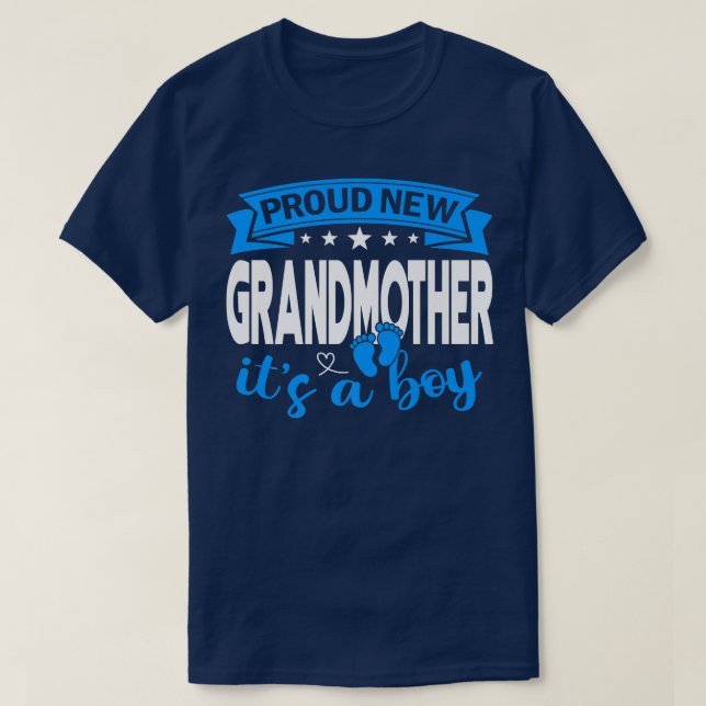 Proud New Grandmother It's A Boy Gender Reveal Men T-Shirt (Design Front)