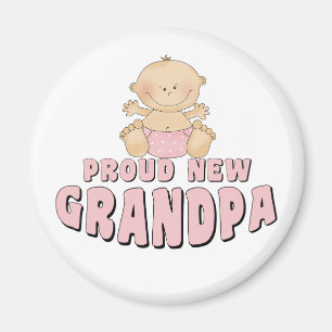 PROUD NEW Grandpa Girl Magnet