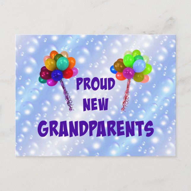 Proud New Grandparents Postcard (Front)