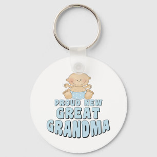 PROUD NEW Great Grandma T-Shirt Key Ring