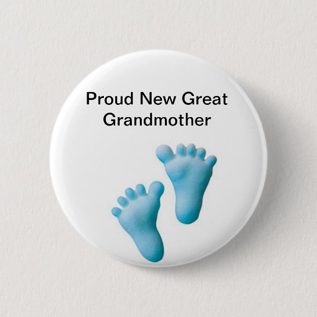 Proud New Great Grandmother 6 Cm Round Badge (Front)