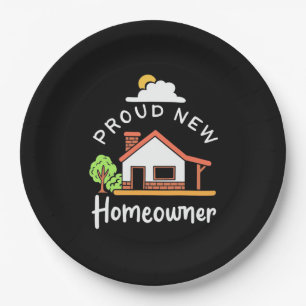 Proud New Homeowner Paper Plate