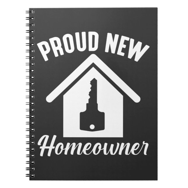 Proud New Homeowner Property Housewarming Notebook (Front)