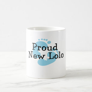 Proud New Lolo Baby Boy Footprints Coffee Mug
