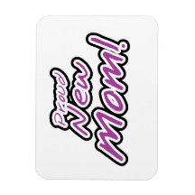 Proud New Mum Black and Purple Text Gifts